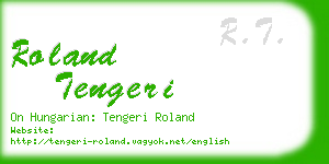 roland tengeri business card